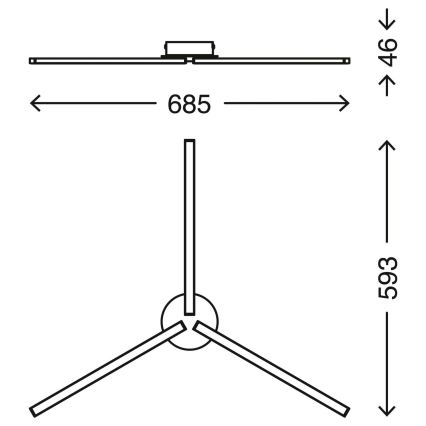 Briloner 3181-039 - Lustre monté en surface GO 3xLED/5W/230V