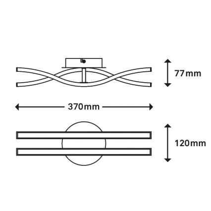 Briloner 3194-029 - LED Hanglamp voor Oppervlak Montage GO 2xLED/6W/230V