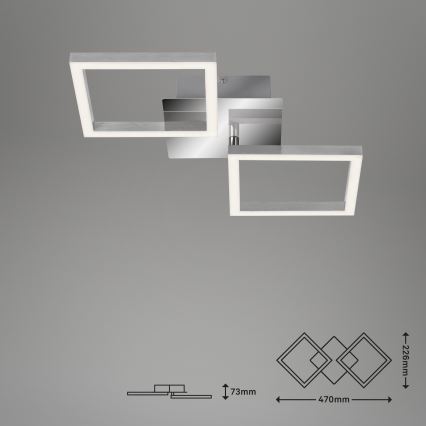 Briloner 3207-018 - plafonnier LED FRAMES 2xLED/8W/230V