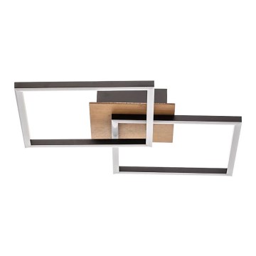 Briloner 3210-014 - Dimbare LED Plafondlamp FRAME 2xLED/11W/230V bruin