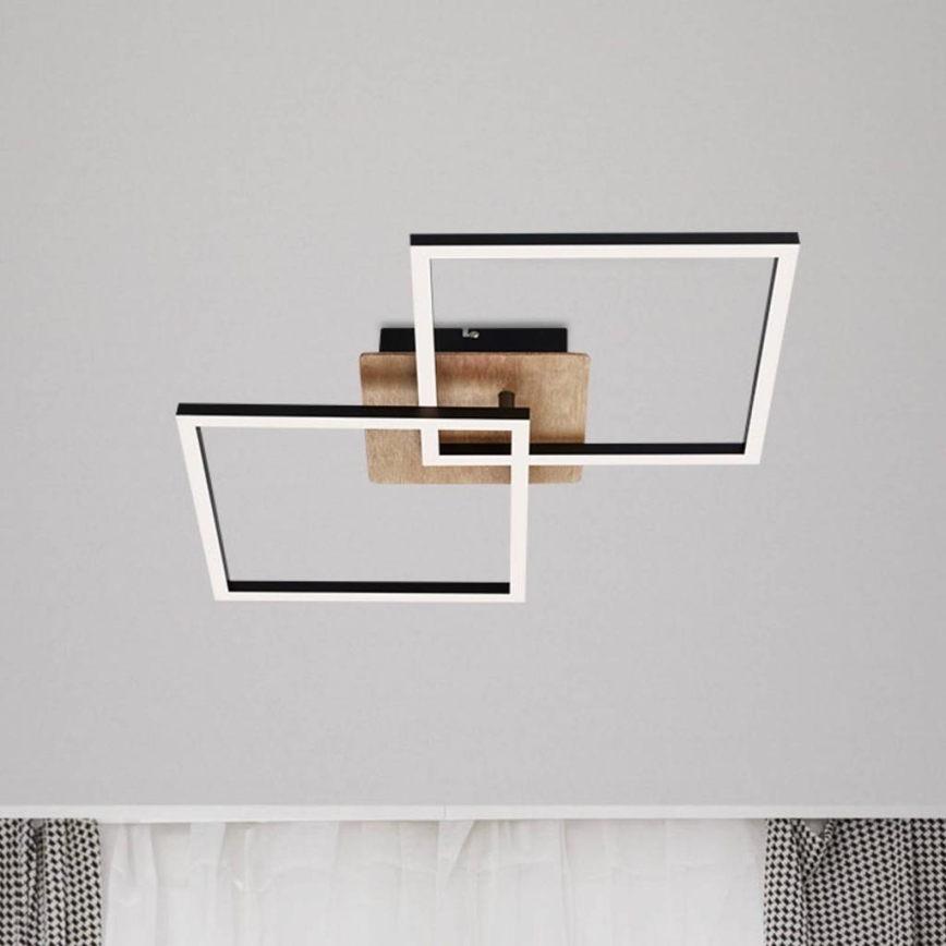Briloner 3210-014 - Dimbare LED Plafondlamp FRAME 2xLED/11W/230V bruin