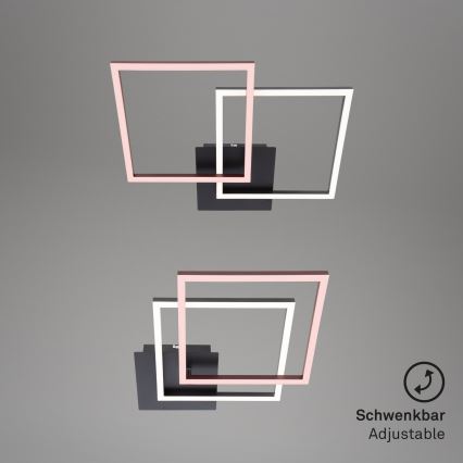 Briloner 3210-015 - LED dimbare plafondlamp FRAME 2xLED/11W/230V zwart