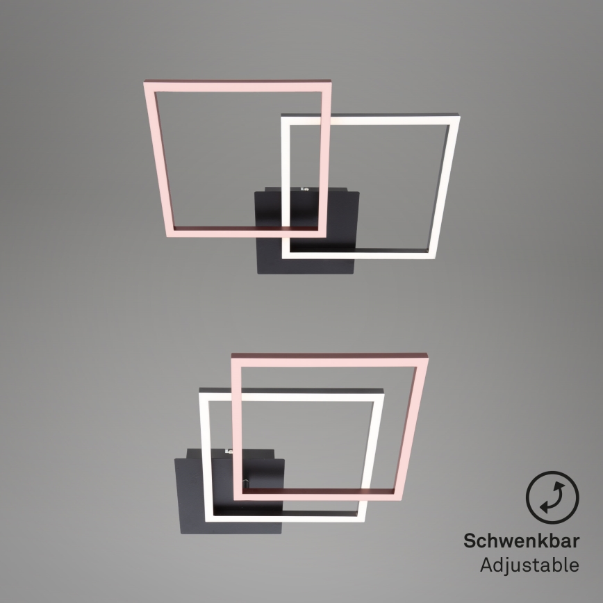 Briloner 3210-015 - LED dimbare plafondlamp FRAME 2xLED/11W/230V zwart