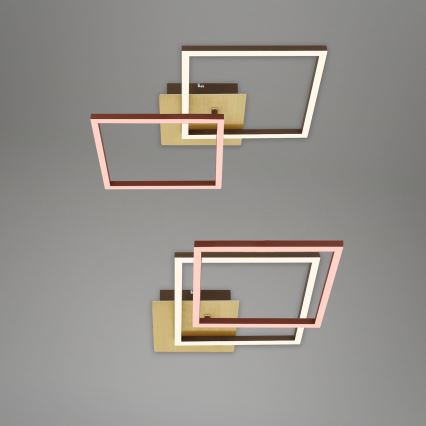 Briloner 3210-017 - LED dimbare plafondlamp FRAME 2xLED/11W/230V goudkleurig