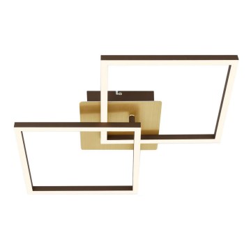 Briloner 3210-017 - LED dimbare plafondlamp FRAME 2xLED/11W/230V goudkleurig