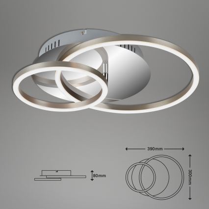 Briloner 3222-018 - Dimbare LED Plafond Lamp FRAMES LED/30W/230V