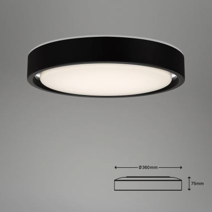 Briloner 3227-015 - Dimbare LED RGB plafondlamp met sensor TALENA LED/24W/230V zwart + afstandsbediening