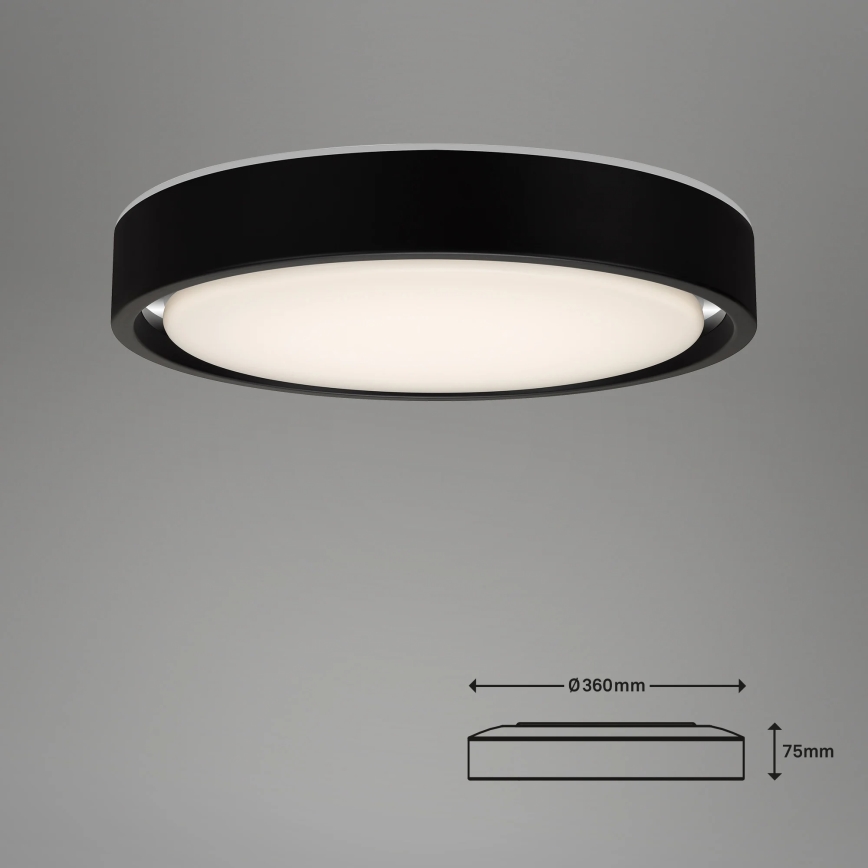 Briloner 3227-015 - Dimbare LED RGB plafondlamp met sensor TALENA LED/24W/230V zwart + afstandsbediening