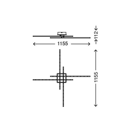 Briloner 3254-042 - Plafonnier dimmable LED TEMPALTE 4xLED/11W/230V