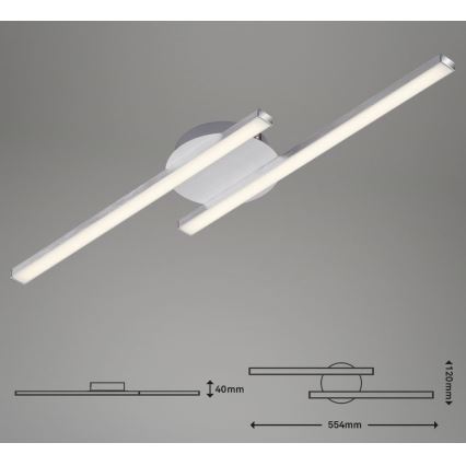 Briloner 3257-029 - Plafonnier LED GO 2xLED/6W/230V