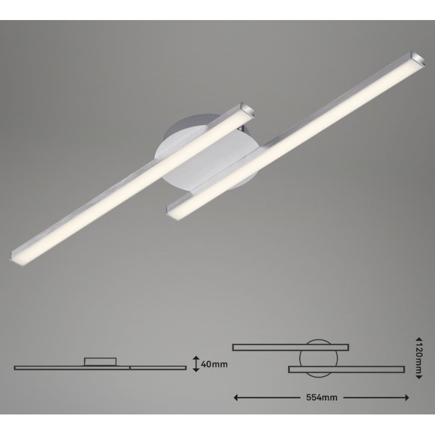 Briloner 3257-029 - Plafonnier LED GO 2xLED/6W/230V