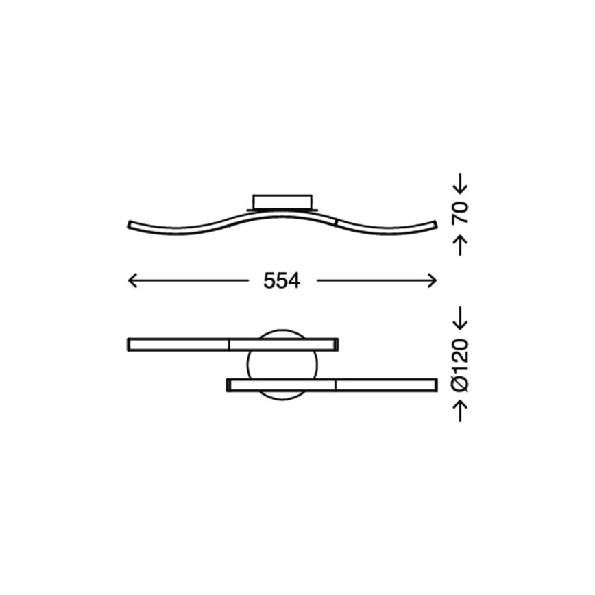 Briloner 3258-029 - Plafonnier GO 2xLED/6W/230V