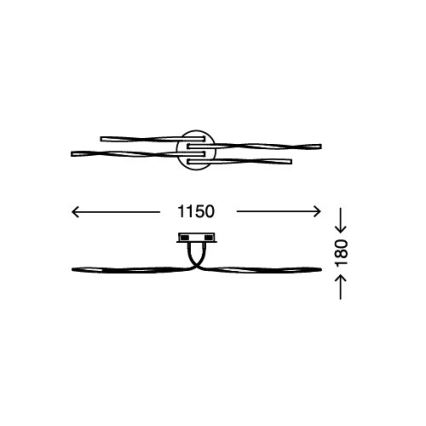 Briloner 3340-042 - LED dimbare plafondlamp TWIN 4xLED/7,5W/230V