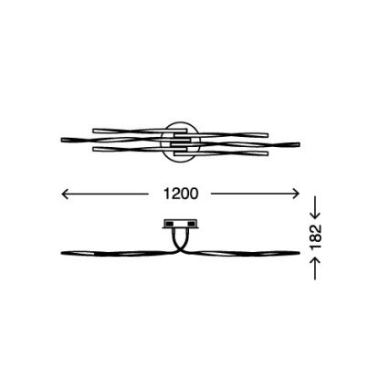 Briloner 3340-062 - LED Plafondverlichting dimbaar TWIN 6xLED/7,5W/230V