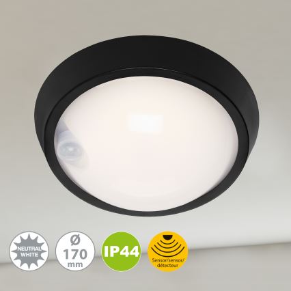 Briloner 3352-015 - LED Lamp voor Buiten met Sensor HELSINKI LED/12W/230V IP44