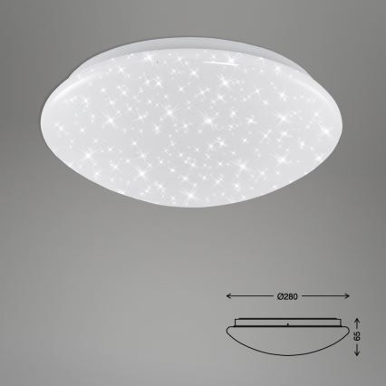 Briloner 3360-016 - LED Badkamer plafondlamp STARRY SKY LED/12W/230V IP44