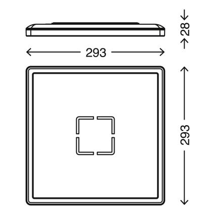 Briloner 3390-015 - Plafonnier FREE LED/18W/230V 29x29 cm