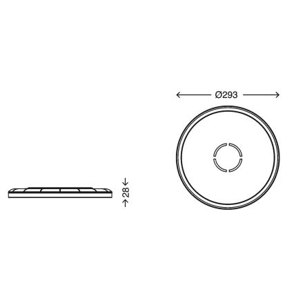 Briloner 3390-015 - Plafonnier FREE LED/18W/230V d.29 cm