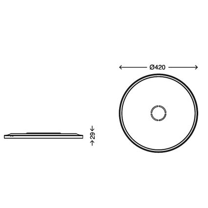 Briloner 3392-015 - LED Plafond Lamp FREE LED/22W/230V d. 42 cm