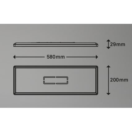 Briloner 3394-014 - Plafonnier FREE LED/22W/230V 58x20 cm