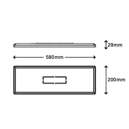 Briloner 3394-015 - LED Plafond Lamp FREE LED/22W/230V 58x20 cm