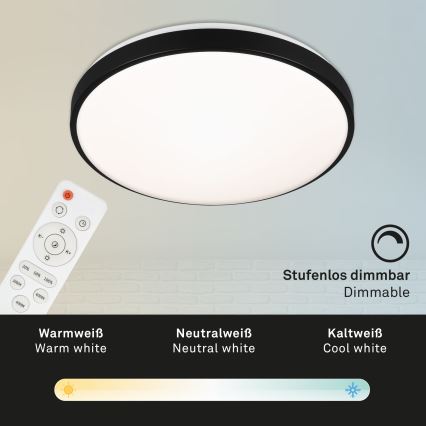 Briloner 3430-015 - Plafonnier à intensité variable MANNY LED/48W/230V + Télécommande