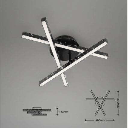 Briloner 3518-035 - LED Bevestigde Hanglamp REY 3xLED/5W/230V