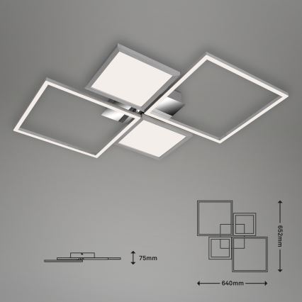 Briloner 3530-018 - Dimbare LED bevestigde hanglamp FRAME LED/40W/230V 3000-6500K + afstandsbediening