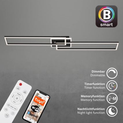 Briloner 3538-015 - Plafonnier LED à intensité variable FRAME 2xLED/20W/230V 2700-6500K Wi-Fi Tuya + Télécommande
