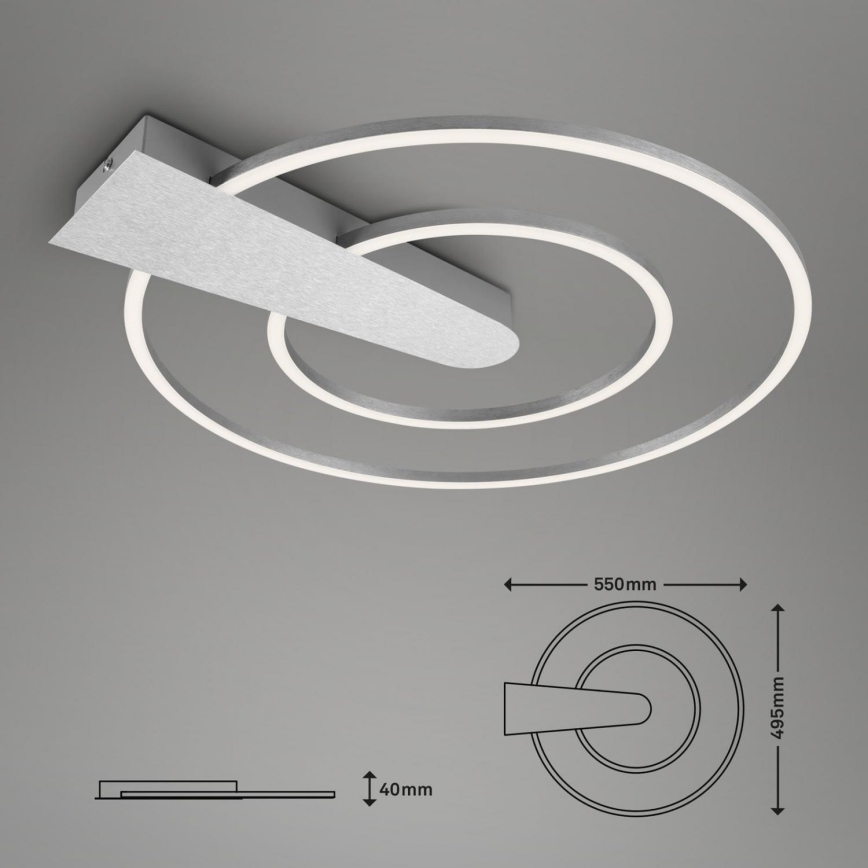 Briloner 3543-018 - Plafonnier à intensité variable NICO LED/25W/230V chrome mat