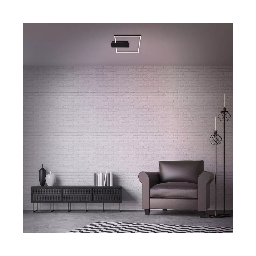 Briloner 3544-015 - Dimbare LED plafondlamp NICO LED/12W/230V zwart