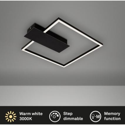 Briloner 3544-015 - Plafonnier à intensité variable NICO LED/12W/230V noir
