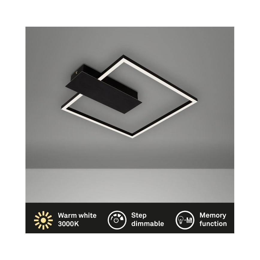 Briloner 3544-015 - Plafonnier à intensité variable NICO LED/12W/230V noir
