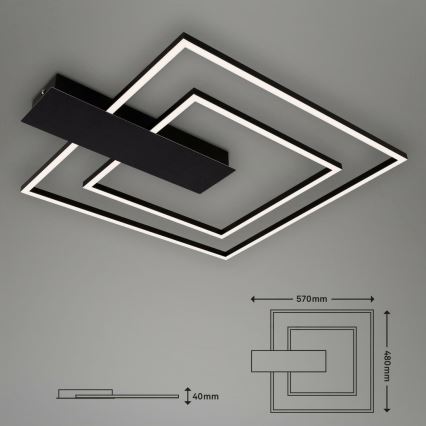 Briloner 3545-015 - Plafonnier à intensité variable NICO LED/25W/230V noir