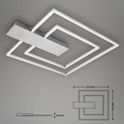 Briloner 3545-018 - Plafonnier à intensité variable NICO LED/25W/230V chrome mat