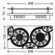 Briloner - 3564-028 - LED Plafondverlichting APLIC 2xLED/5W/230V
