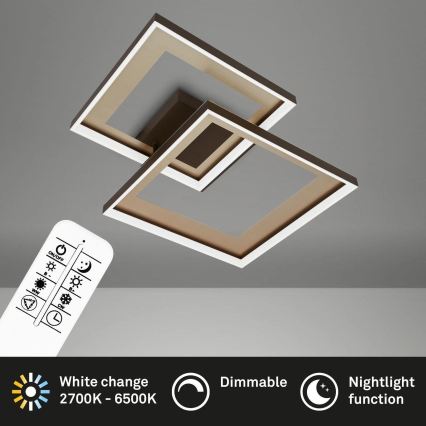 Briloner 3567-017 - LED dimbare plafondlamp LED/25W/230V 3000-6500K 56,8x48cm + afstandsbediening