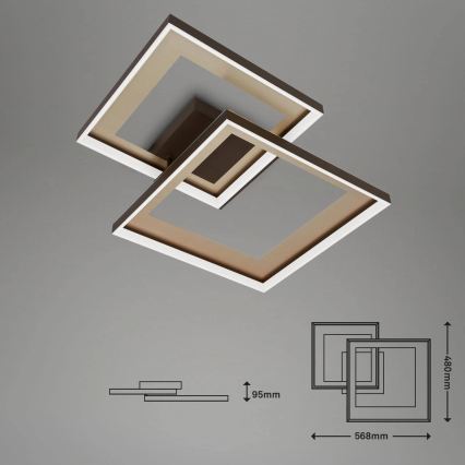 Briloner 3567-017 - LED dimbare plafondlamp LED/25W/230V 3000-6500K 56,8x48cm + afstandsbediening