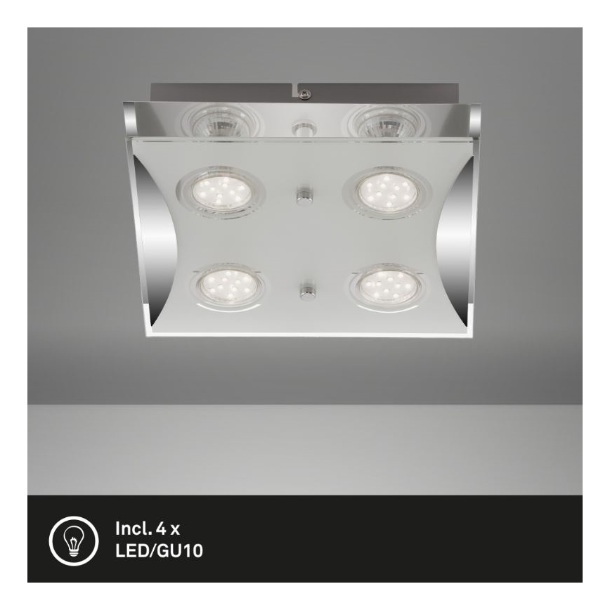 Briloner 3572-048 - LED plafondlamp FLASH 4xGU10/3W/230V