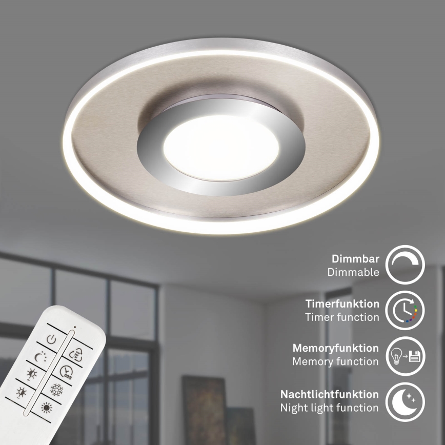 Briloner 3640-012 - Plafonnier à intensité variable LED/25W/230V 2700-6500K + télécommande