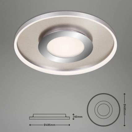 Briloner 3640-012 - Plafonnier à intensité variable LED/25W/230V 2700-6500K + télécommande