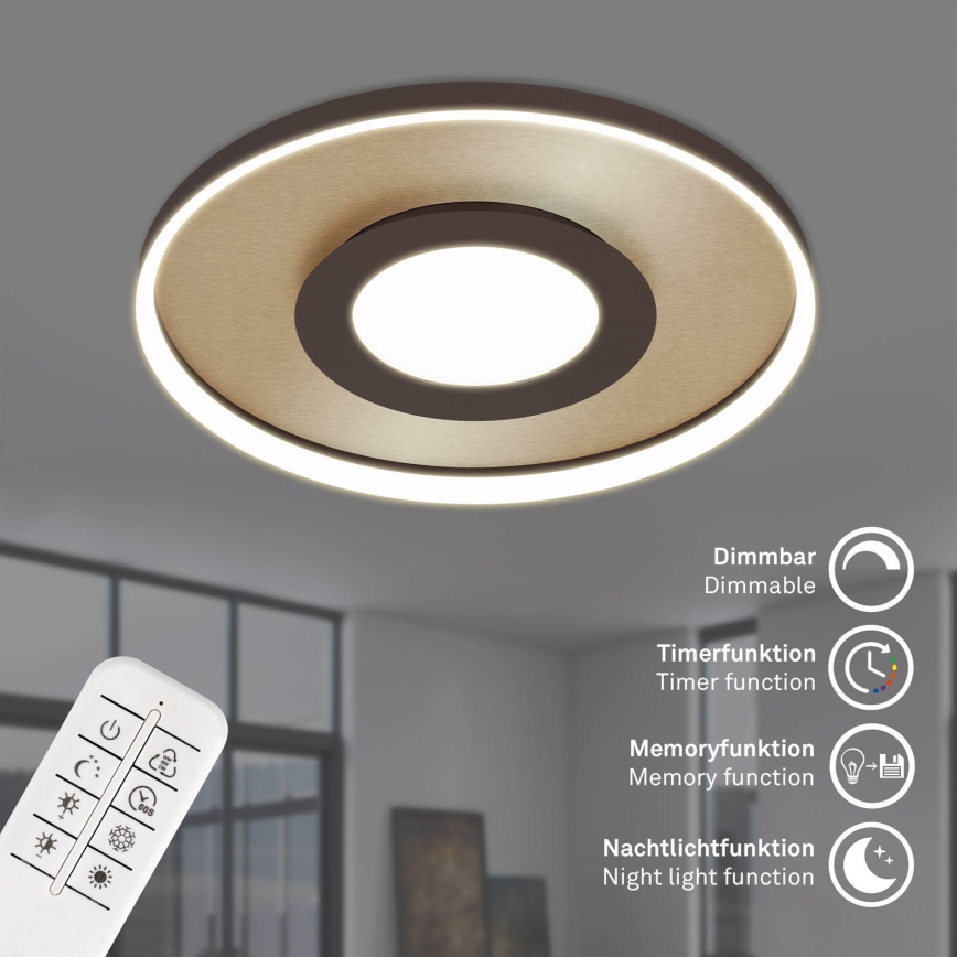 Briloner 3640017 - LED dimbare plafondlamp FRAME LED/25W/230V 2700-6500K + afstandsbediening