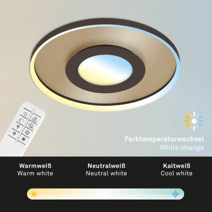 Briloner 3640017 - LED dimbare plafondlamp FRAME LED/25W/230V 2700-6500K + afstandsbediening