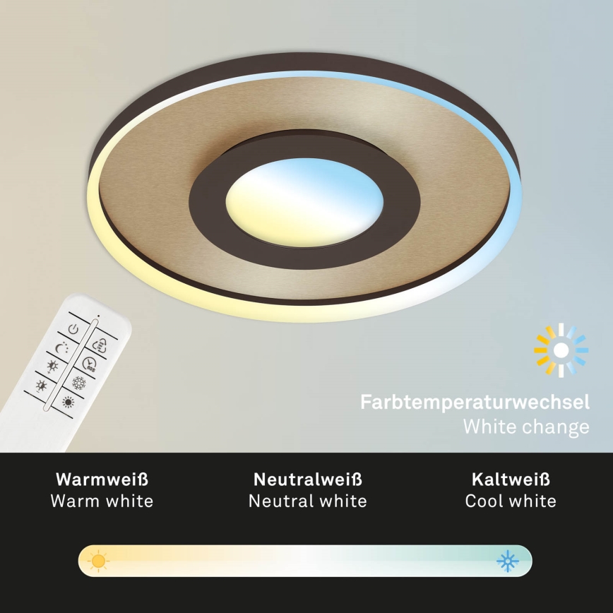 Briloner 3640017 - LED dimbare plafondlamp FRAME LED/25W/230V 2700-6500K + afstandsbediening