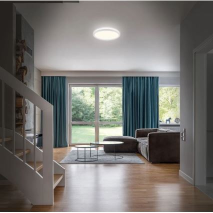 Briloner 3642-416 - LED Badkamer plafondlamp SLIM LED/19W/230V IP44 wit