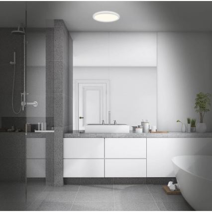 Briloner 3642-416 - LED Badkamer plafondlamp SLIM LED/19W/230V IP44 wit