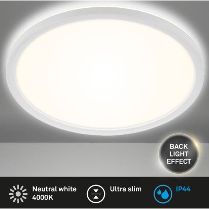 Briloner 3642-416 - LED Badkamer plafondlamp SLIM LED/19W/230V IP44 wit