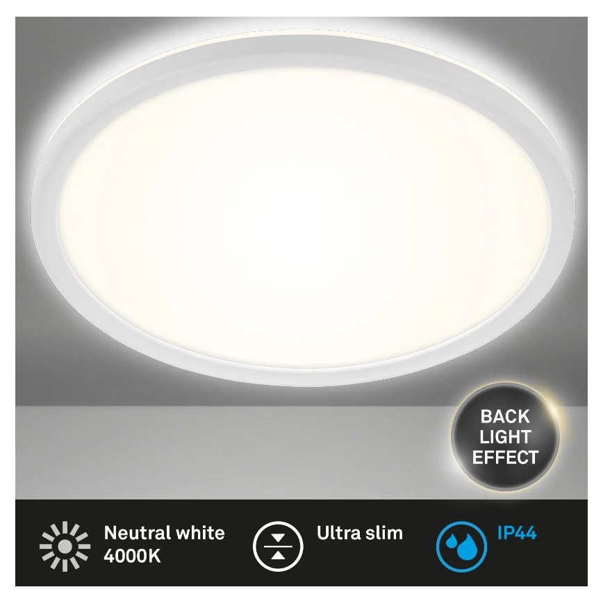 Briloner 3642-416 - LED Badkamer plafondlamp SLIM LED/19W/230V IP44 wit