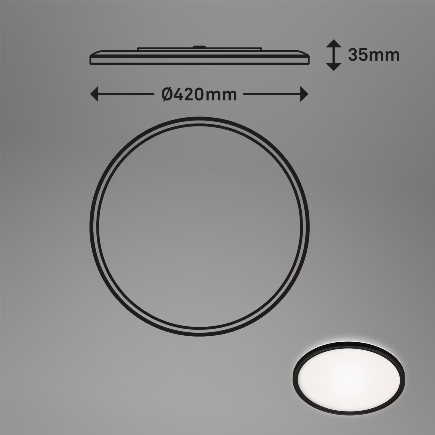 Briloner 3643-415 - Plafonnier salle de bain LED/22W/230V IP44 4000K