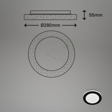 Briloner 3693-015 - Plafonnier salle de bain LED/15W/230V IP44 4000K d. 28 cm